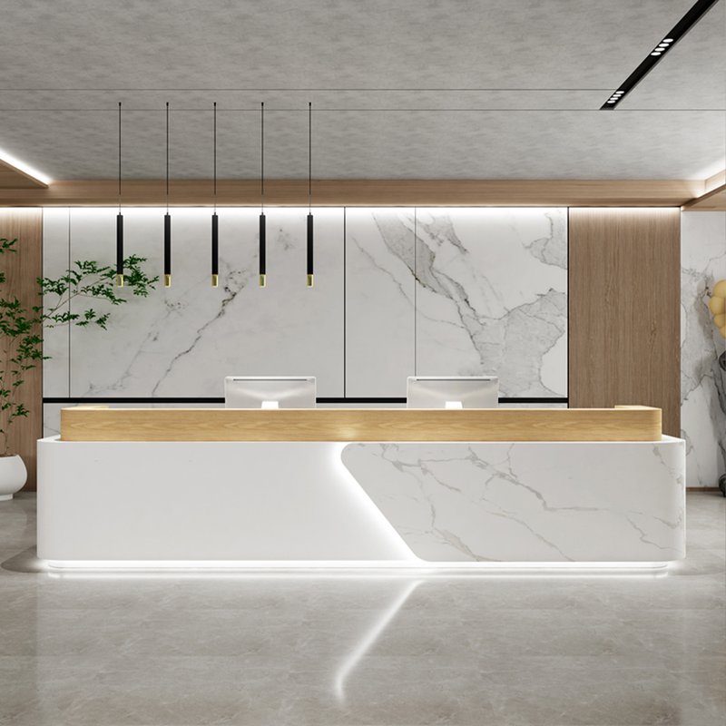 Company Front Desk Beauty Salon Bar Simple Lacquer Reception Desk