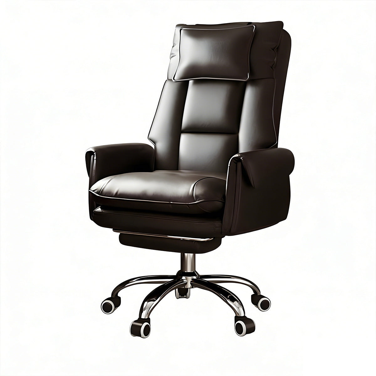 Reclining Executive Chair with Pillow and Double Foam Cushions