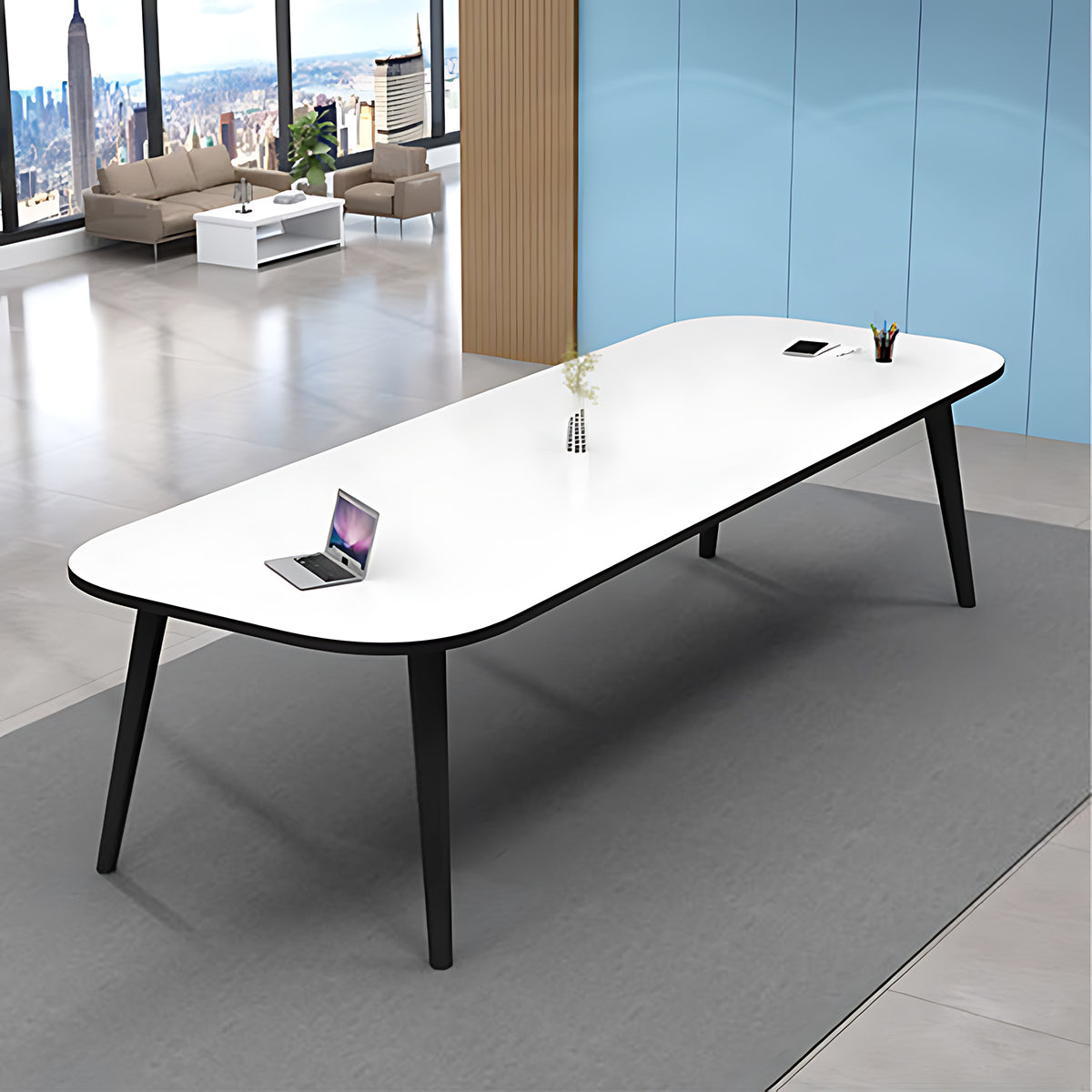 Minimalist Small Oval Conference Table Long Table Office Desk