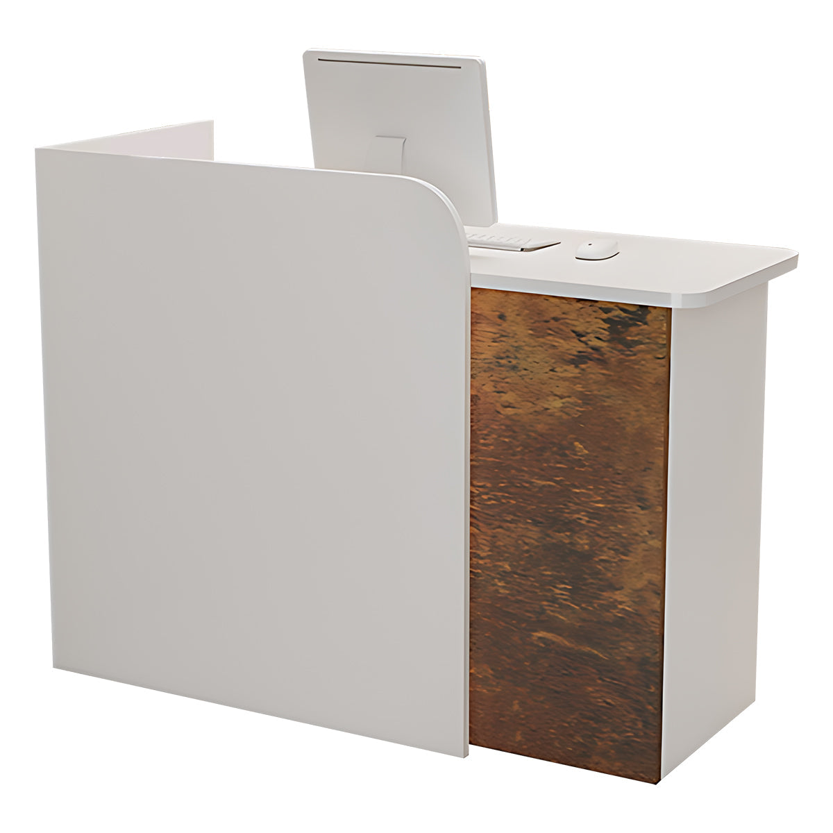 Classic Elegant Reception Desk with Functional Storage Compartments
