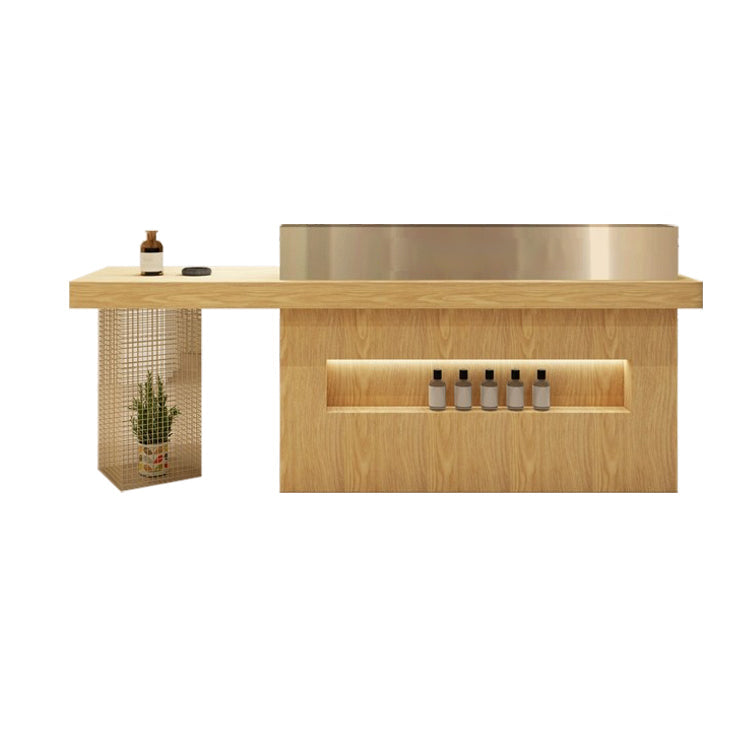 Modern Stylish Reception Cashier Counter with High Storage and Drawers