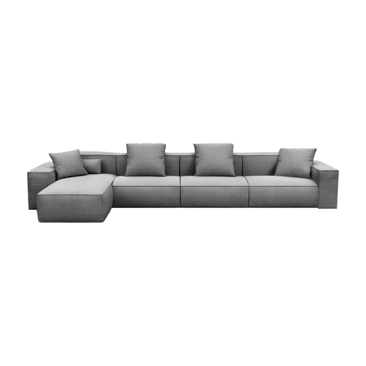 Wide Armrests Velvet Luxury Sofa