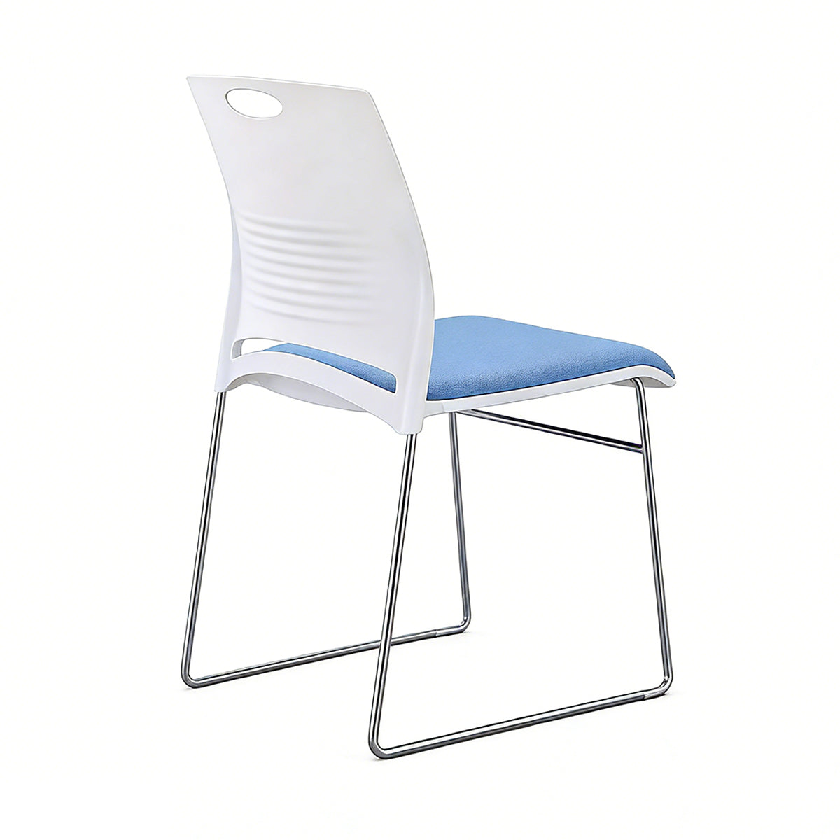 Commercial Armless Office Chair with Steel Frame & Tool-Free Assembly