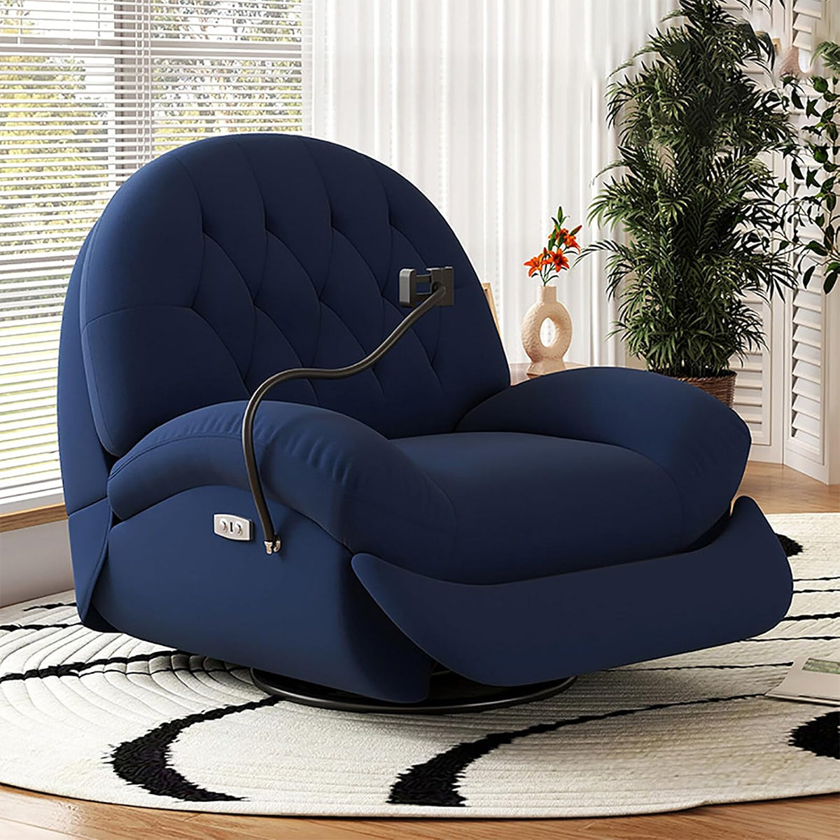 Multi-Functional Semi-Circular Backrest Recliner Sofa with Phone Holder