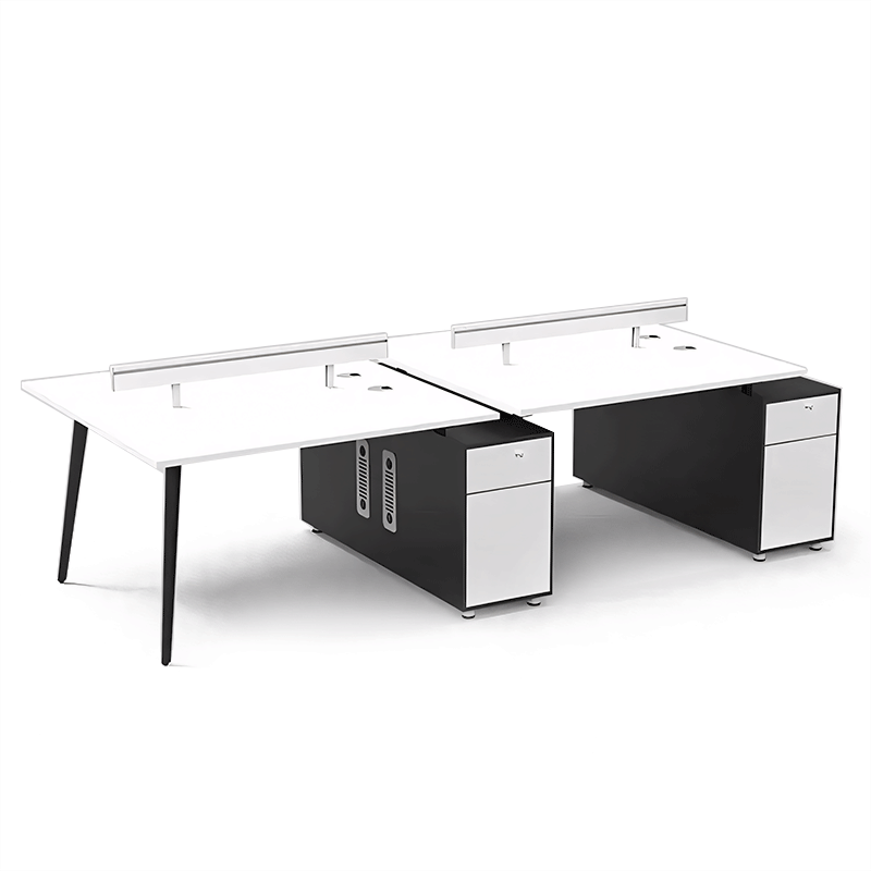 Minimalist Modern Screen Workstation Desk,White