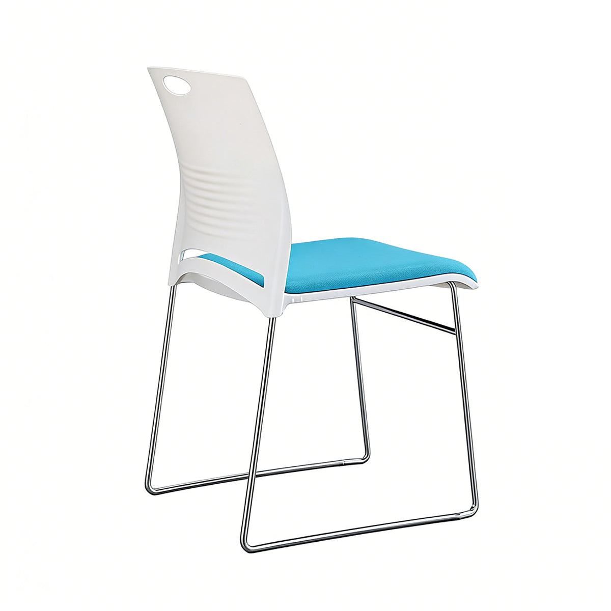 Commercial Armless Office Chair with Steel Frame & Tool-Free Assembly