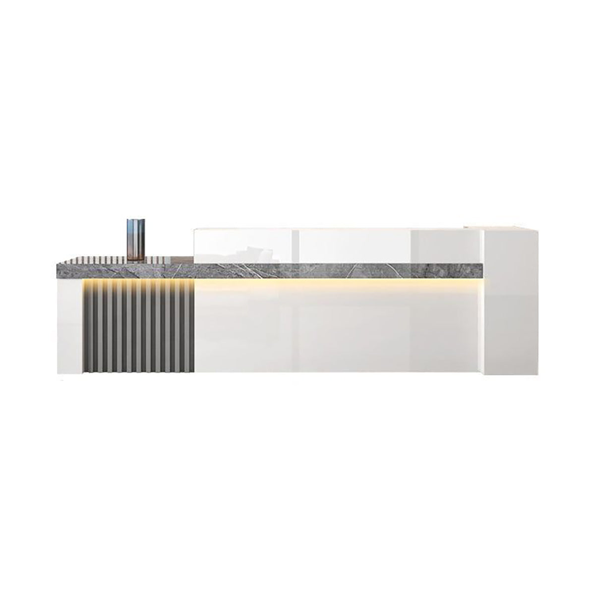 Modern Luxury Reception Desk with Counter and Integrated LED Accent Lighting