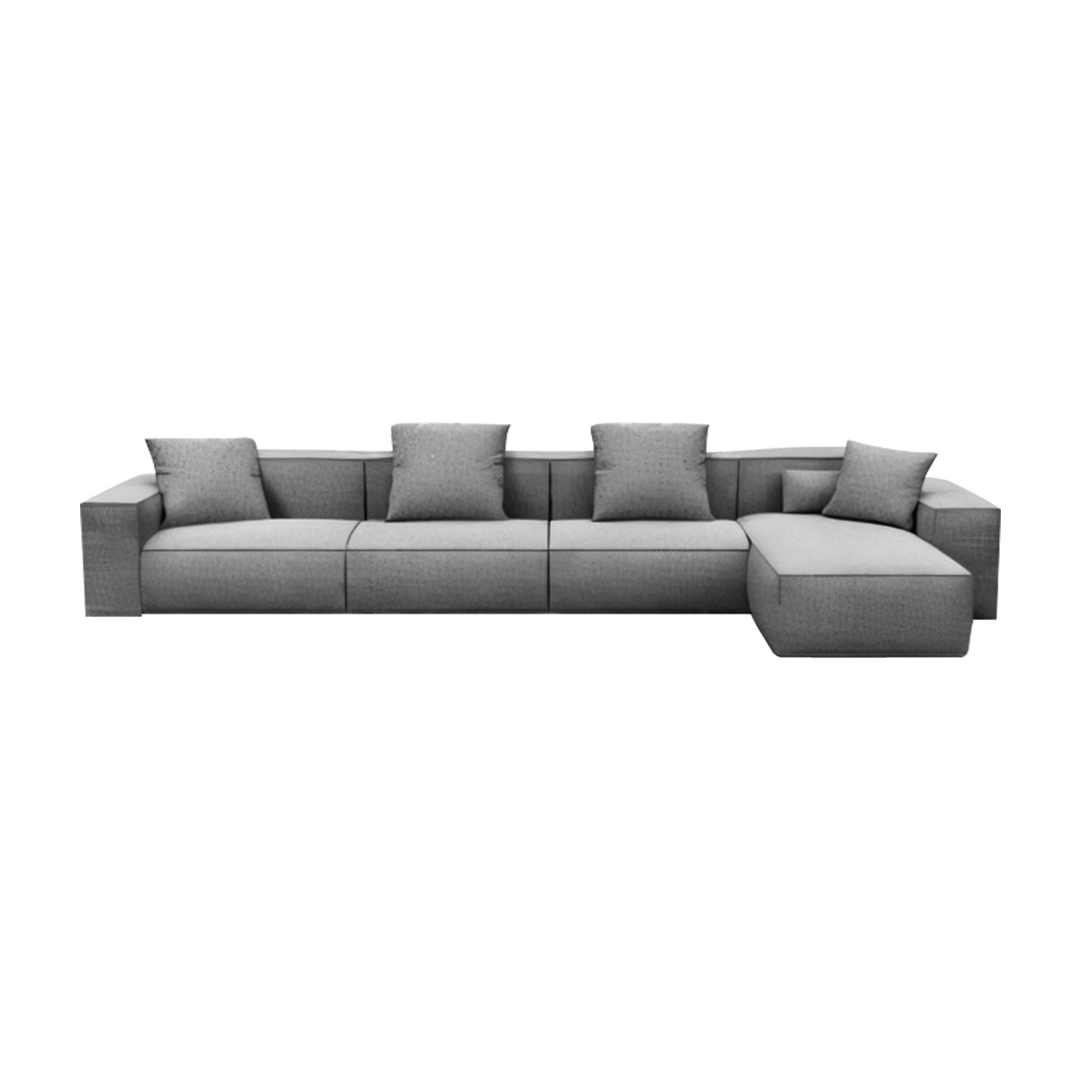 Wide Armrests Velvet Luxury Sofa