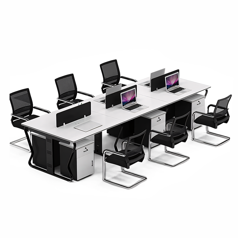 Modern Office Concept Computer Workstation Desk and Chair Combination