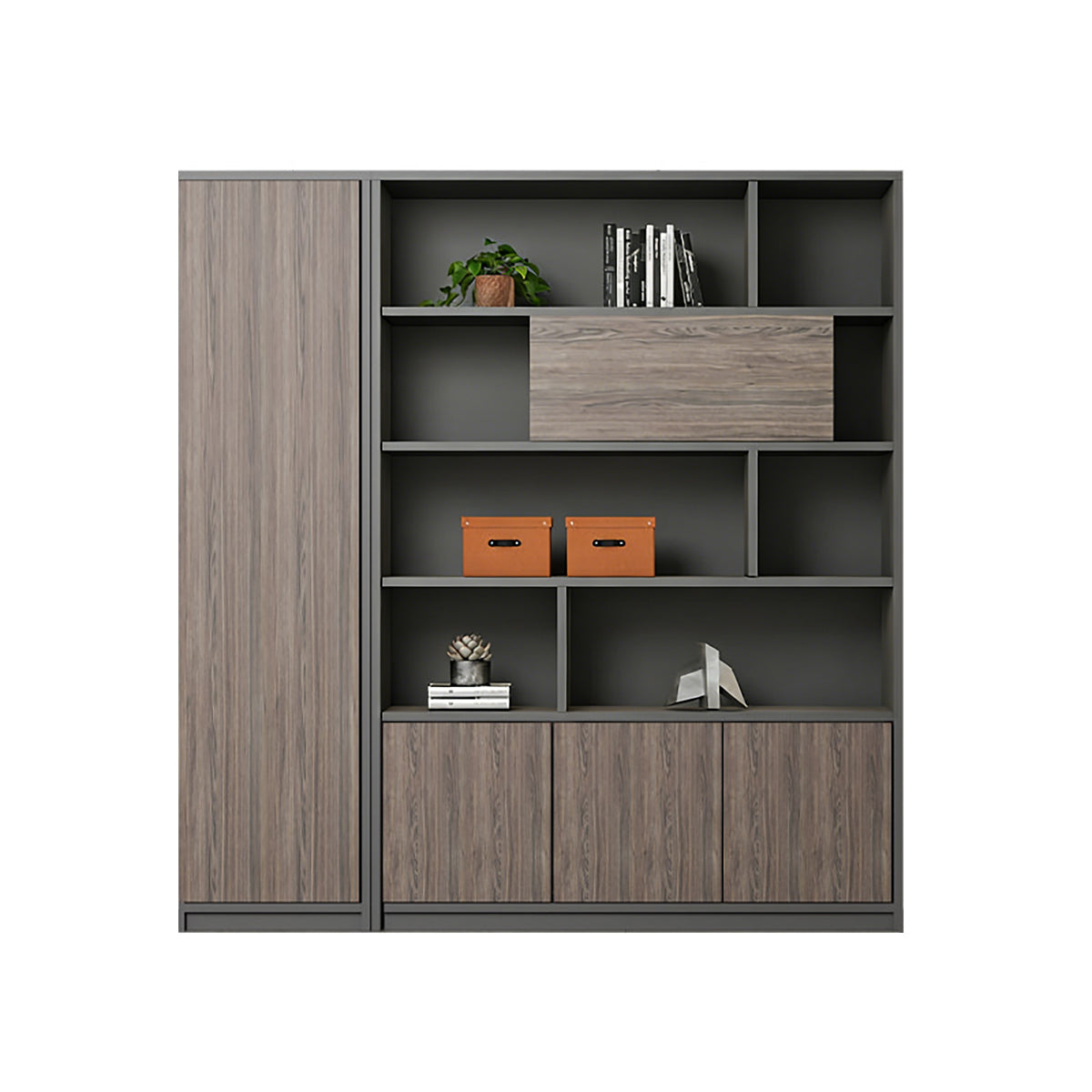 High-Capacity Storage Cabinet with Moisture-Resistant Base for Office