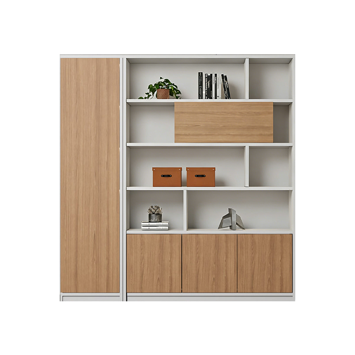 High-Capacity Storage Cabinet with Moisture-Resistant Base for Office