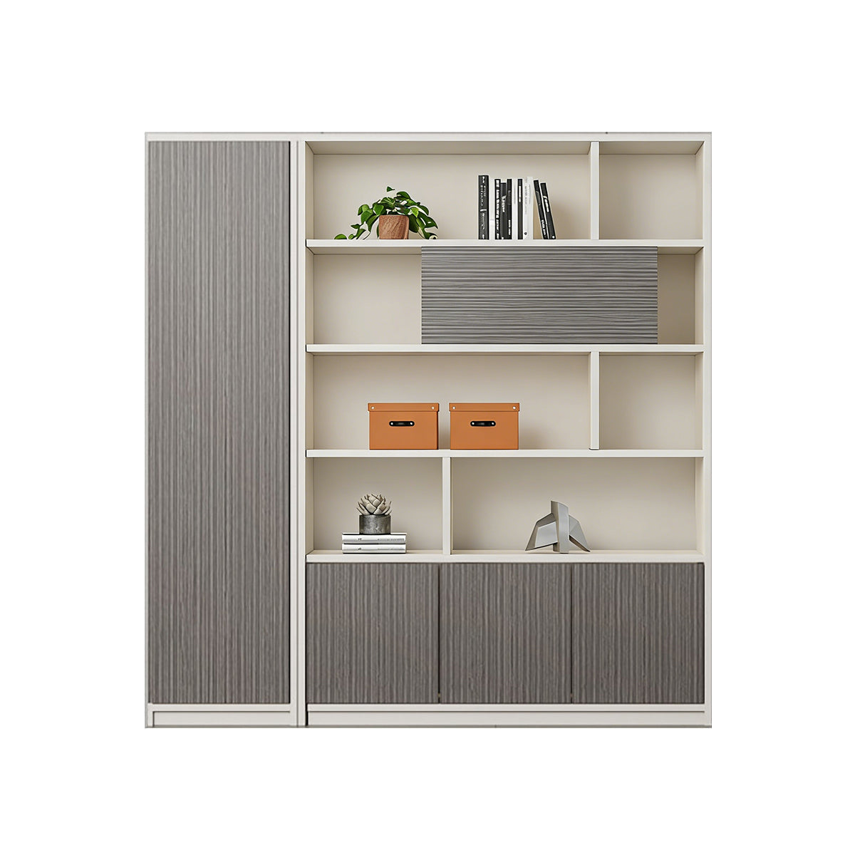 High-Capacity Storage Cabinet with Moisture-Resistant Base for Office