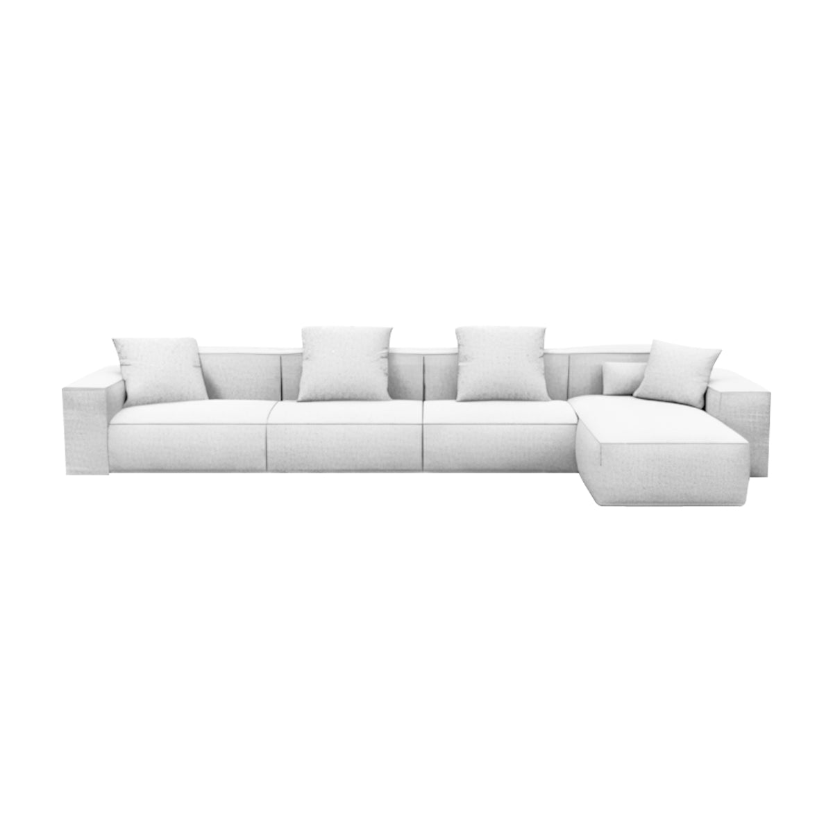 Wide Armrests Velvet Luxury Sofa