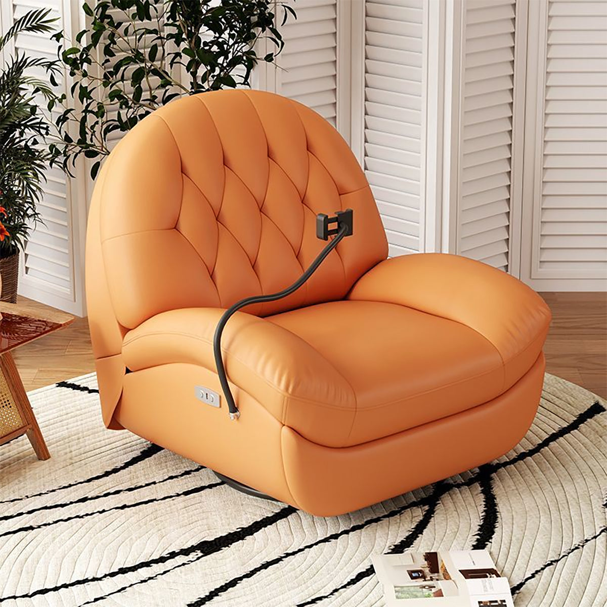 Multi-Functional Semi-Circular Backrest Recliner Sofa with Phone Holder