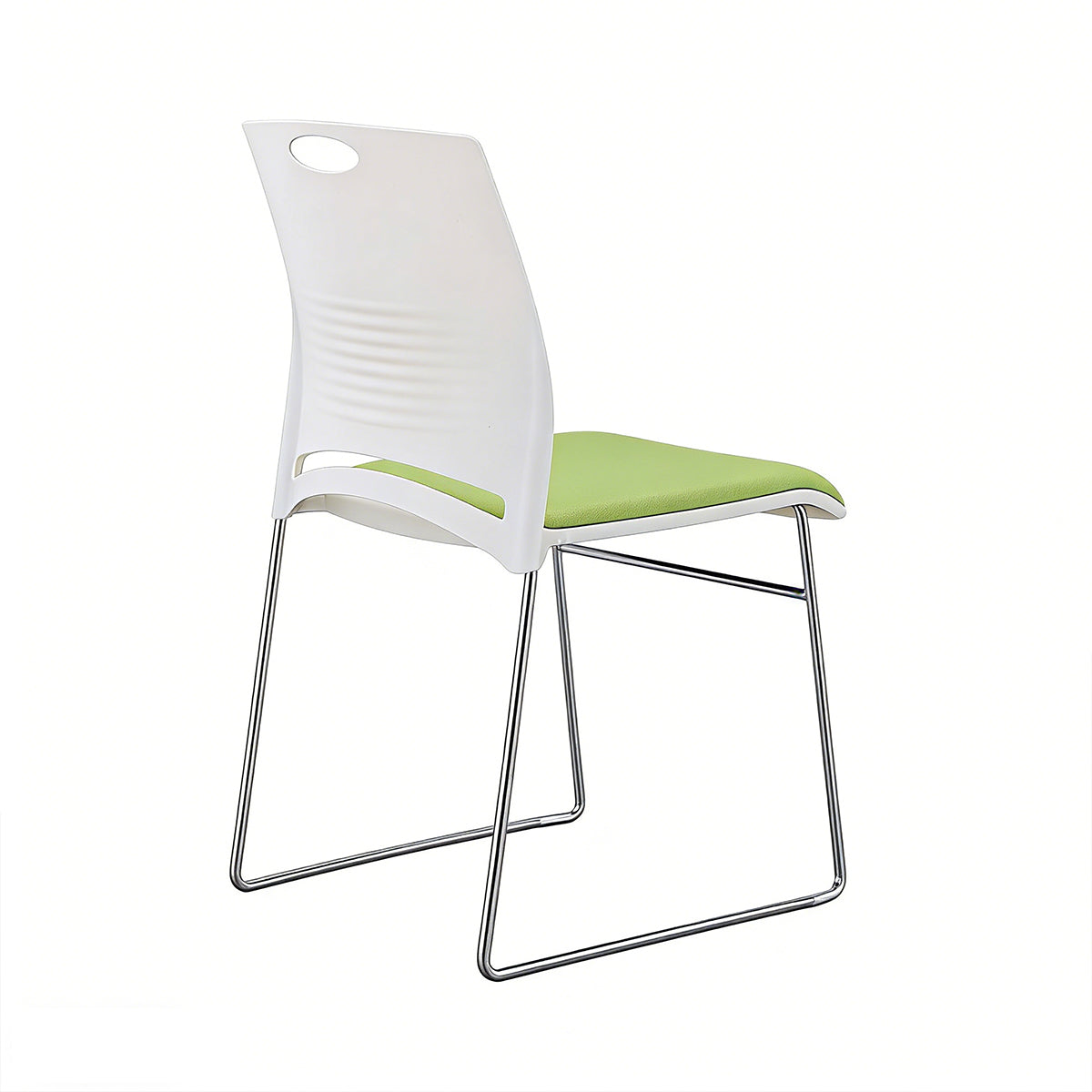 Commercial Armless Office Chair with Steel Frame & Tool-Free Assembly