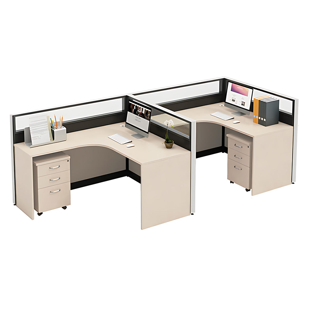 Modern Office Desk with Cable Management for Productive Workspaces