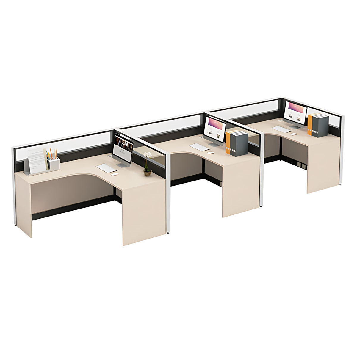 Modern Office Desk with Cable Management for Productive Workspaces