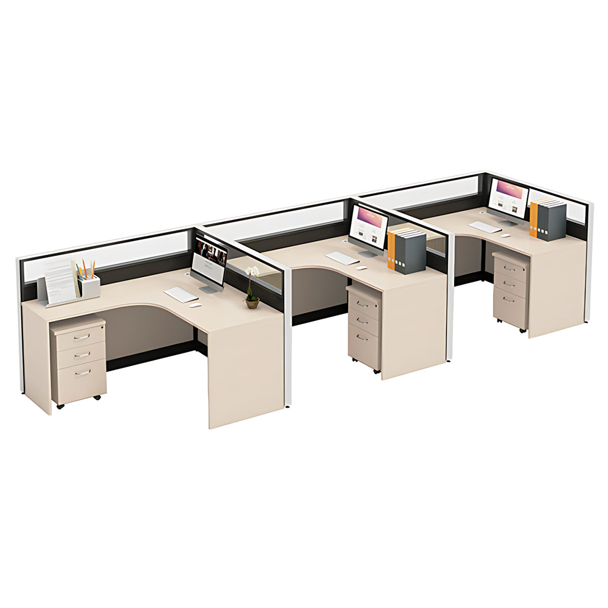 Modern Office Desk with Cable Management for Productive Workspaces