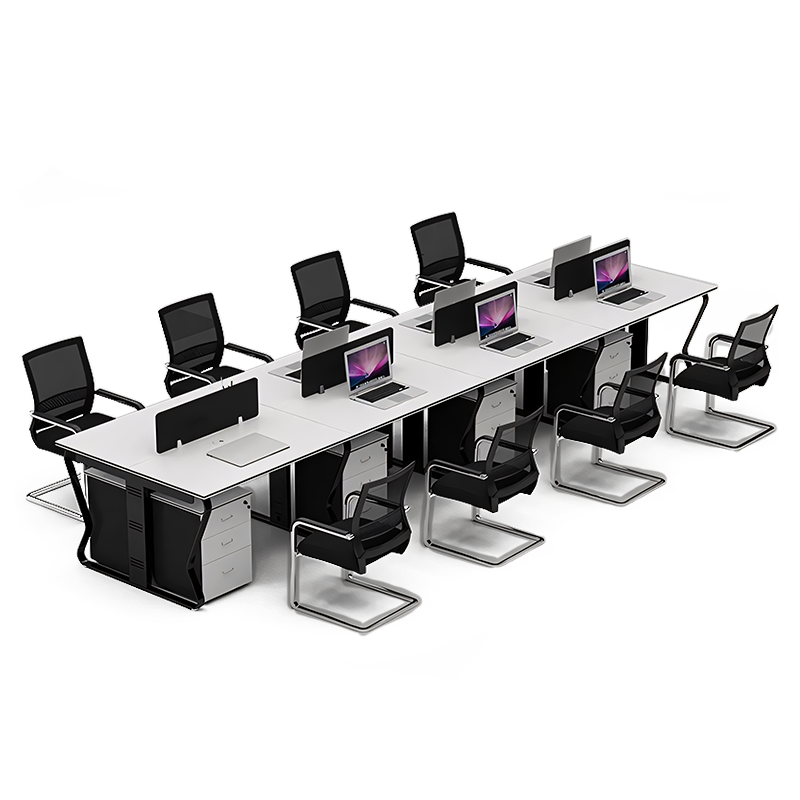 Modern Office Concept Computer Workstation Desk and Chair Combination