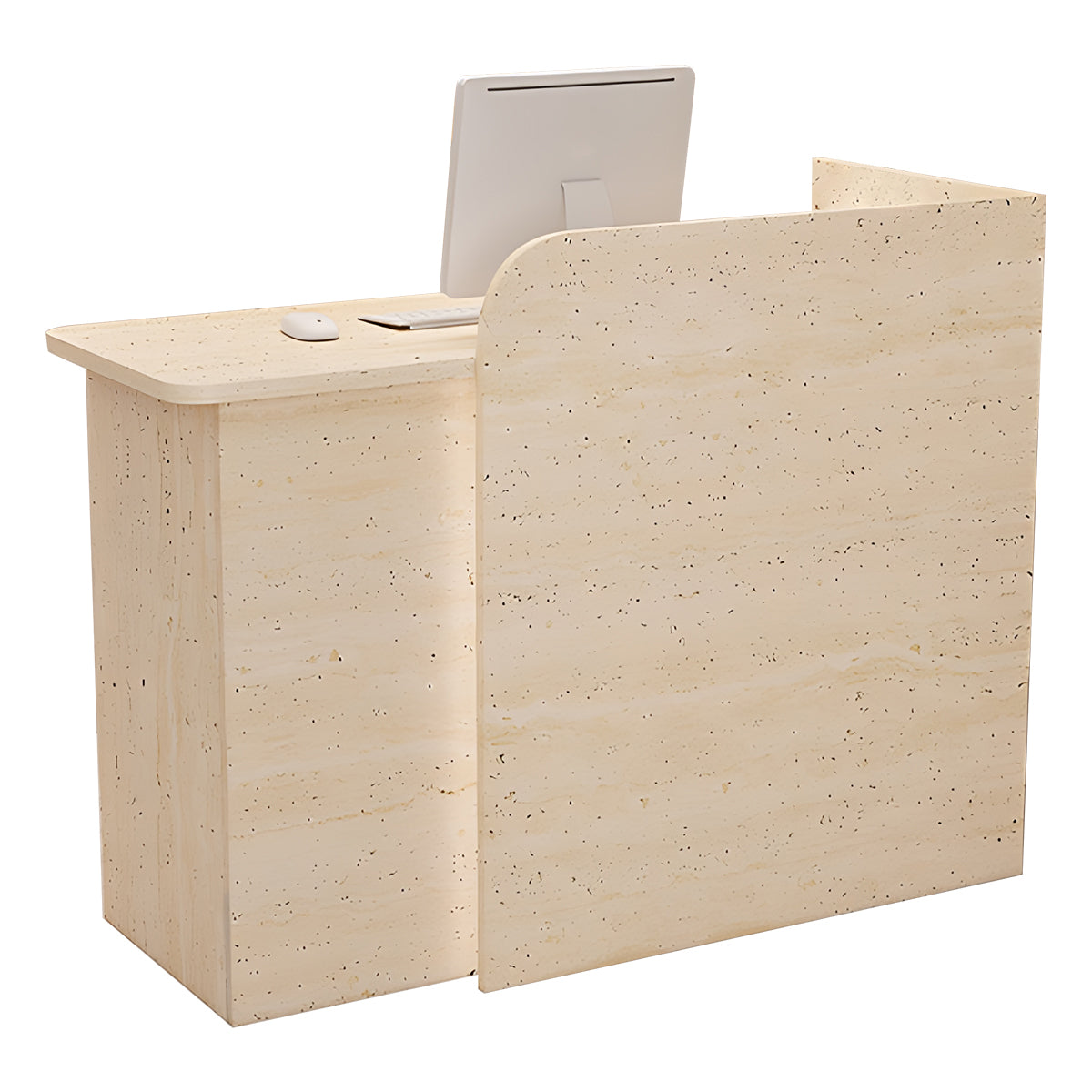 Classic Elegant Reception Desk with Functional Storage Compartments