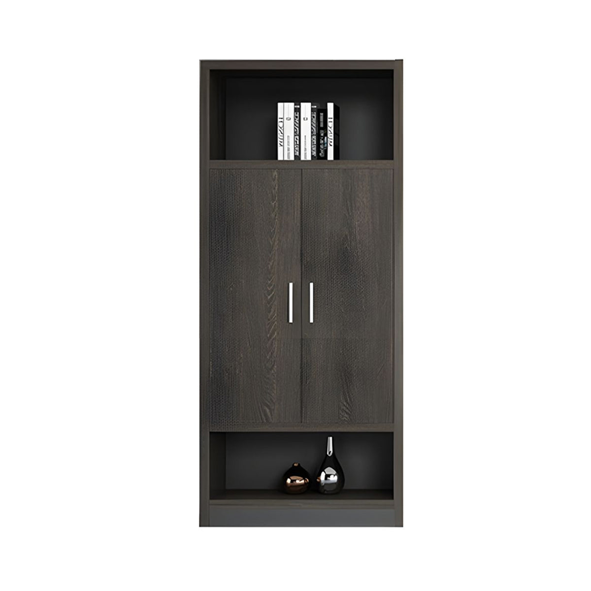 Stylish Storage Cabinet with Push-to-Open Compartments for Office