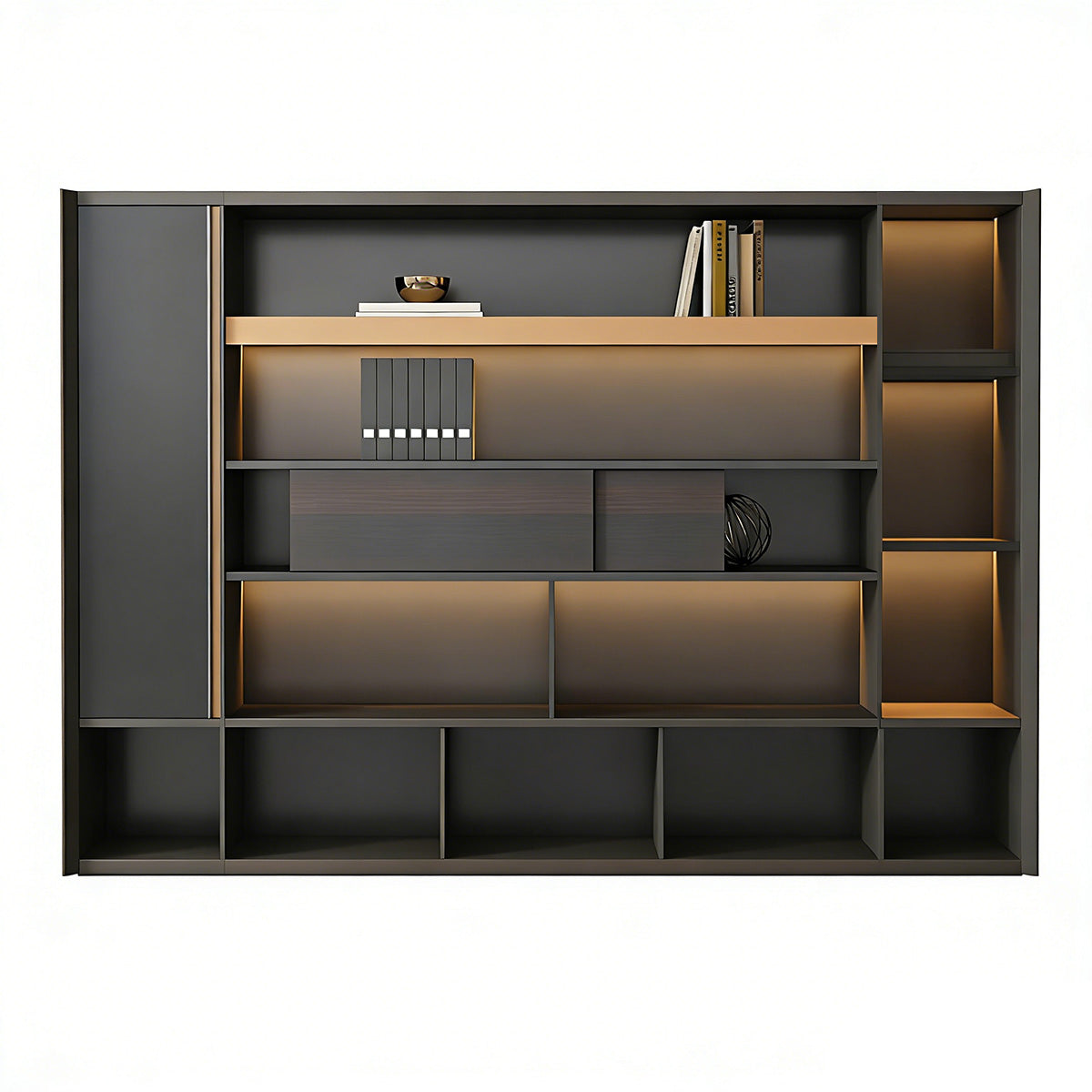 Luxury Executive Desk with Secure Storage Cabinet