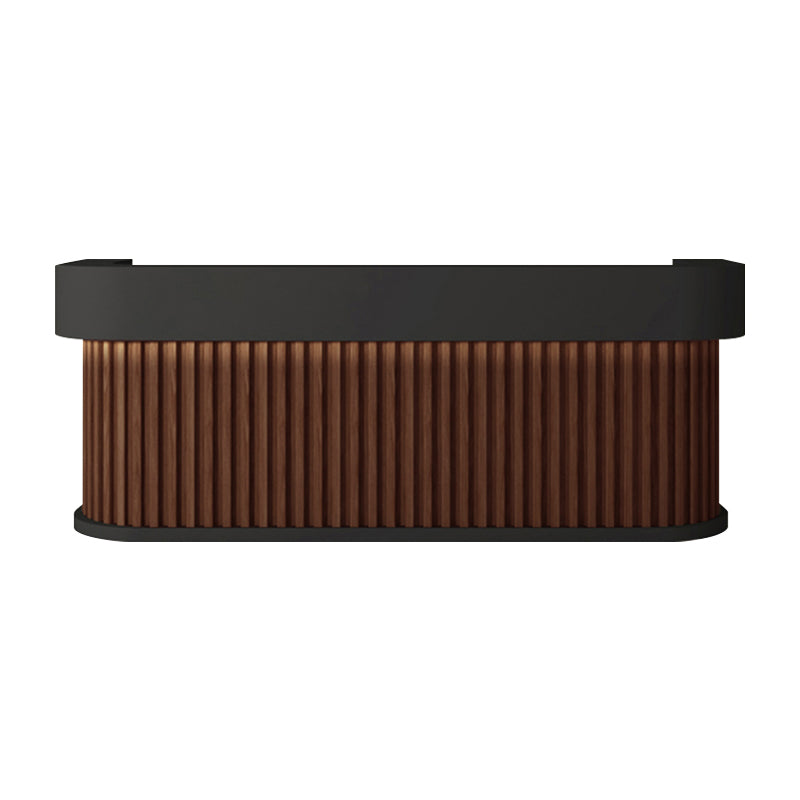 Salon Reception Desk 39-157 in Wide with Keyboard Tray, File Drawers & Fluted Front（Stock Items）
