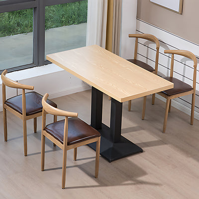 Modern Minimalist Square Solid Wood Dining Table with Thickened Tabletop Design（Stock Items）