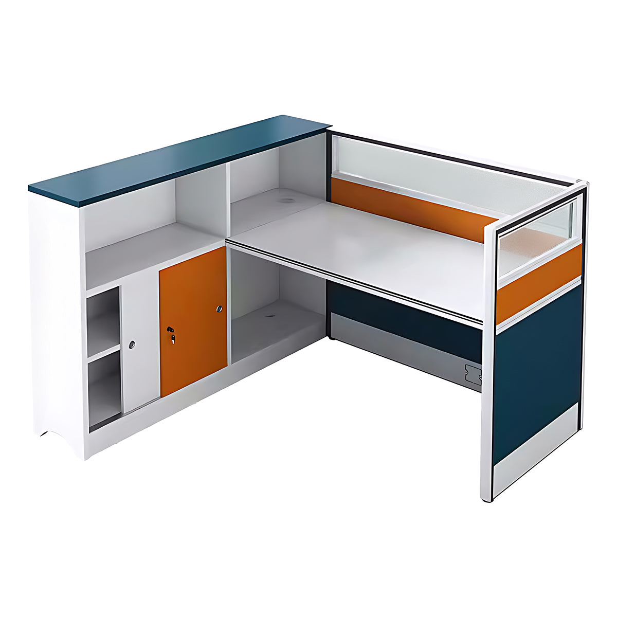 Contemporary, Stylish Multipurpose Employee Desk with Various Color Combinations