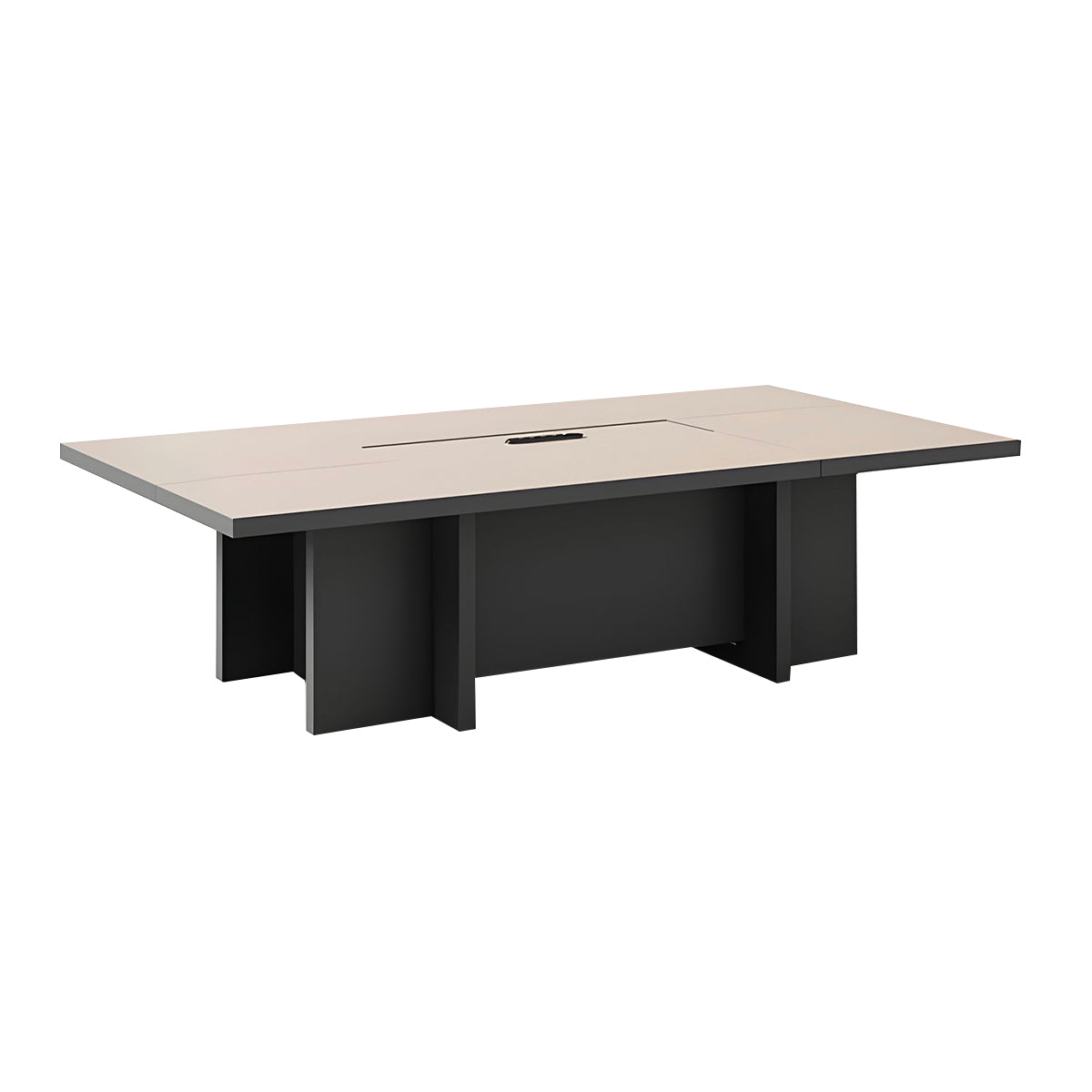 Refined Spacious Conference Table with Power Outlet for Offices