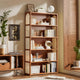 Multi-Functional Bamboo Bookshelf with Spacious Shelves and Raised Edges