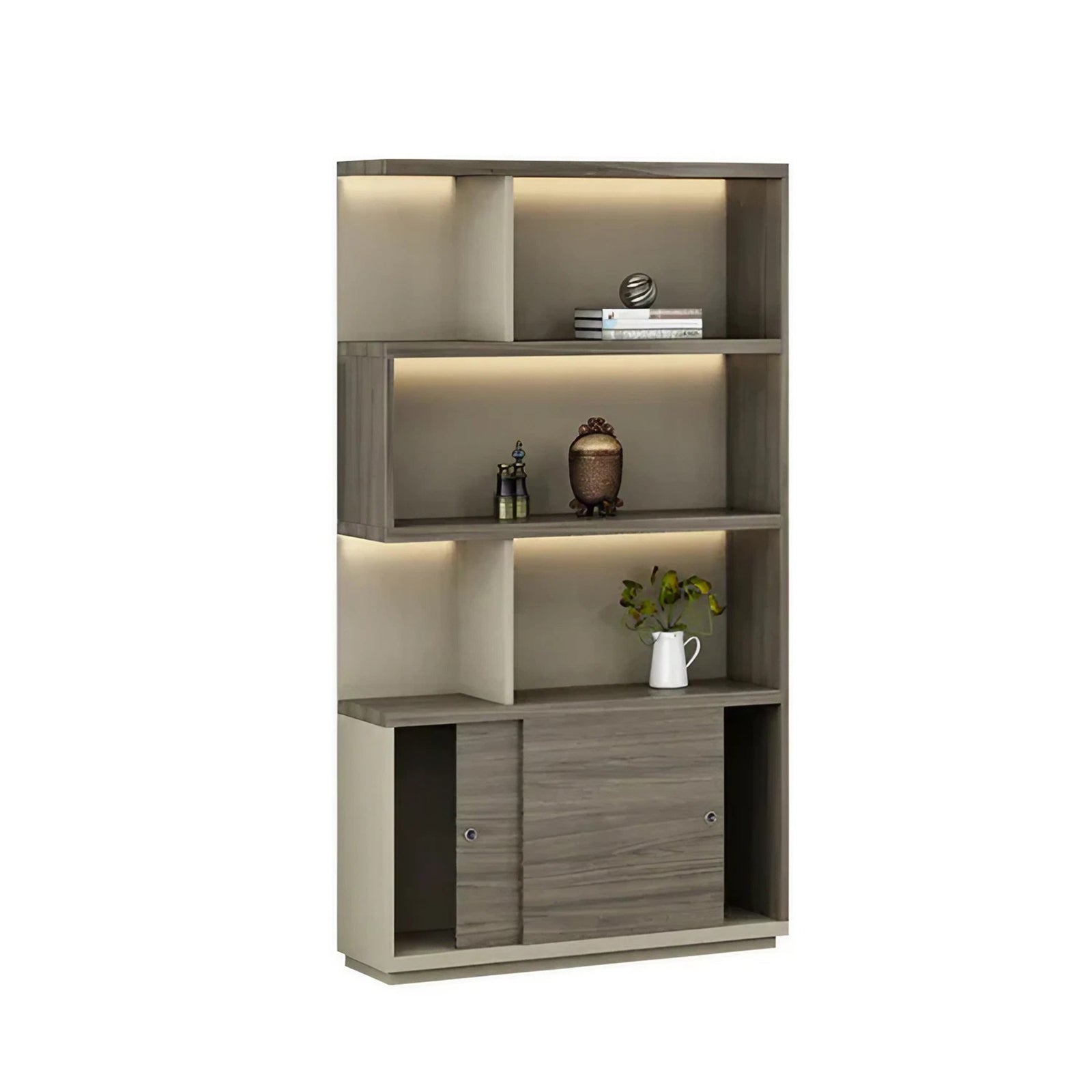 Classic and Stylish Floor-standing File Cabinet with Open Storage Compartments Design（Stock Items）