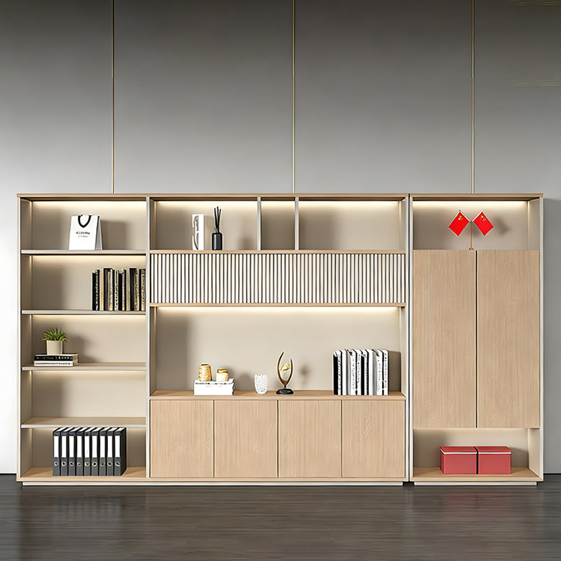 Sleek Storage Cabinet with LED Lighting for Organized Offices