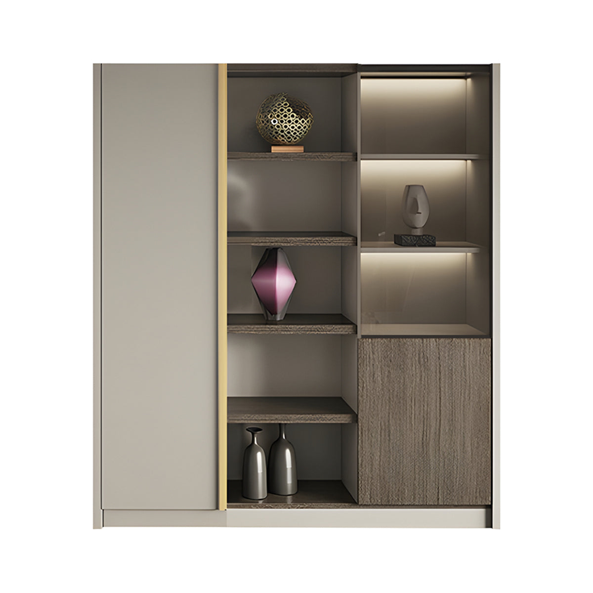 Stylish Storage Cabinet with Wardrobe & Compartments for Home & Office