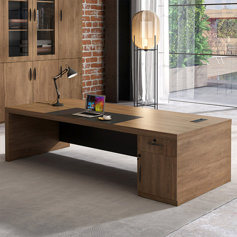 Minimalist Executive Office Desk and Chair Combination