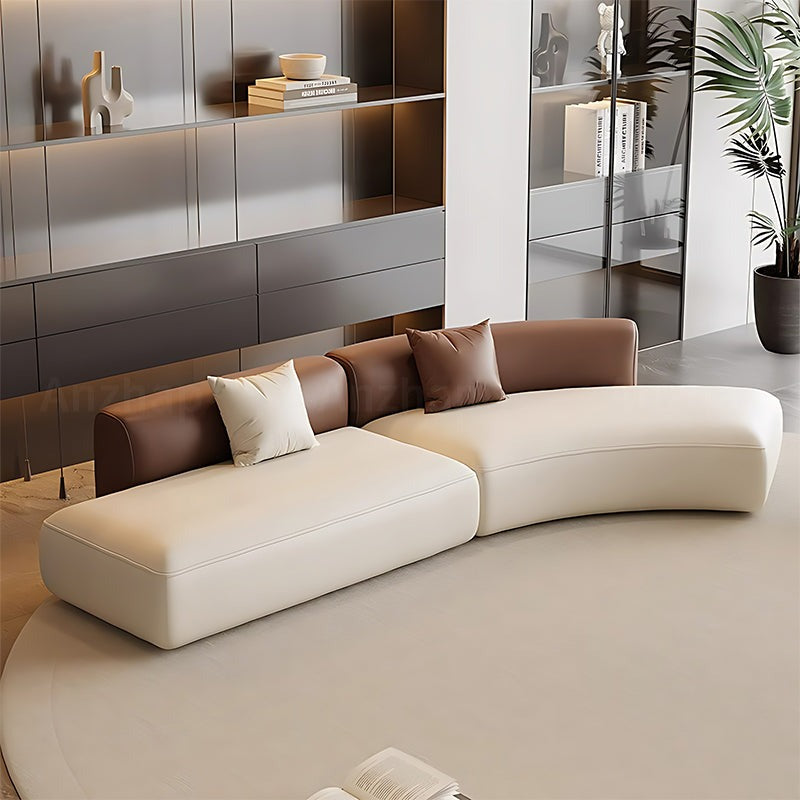 Elegant and Comfortable Two-Tone Backrest Sofa with Thick Cushioned Seat