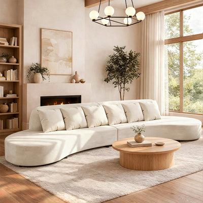 Premium Modern Curved Sofa for Large Living Rooms & Studios（Stock Items）