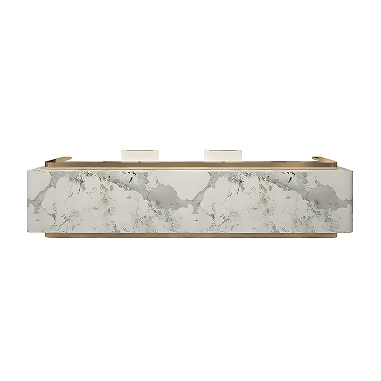 Company Reception Counter Beauty Salon Bar Marble Rock Slab Counter