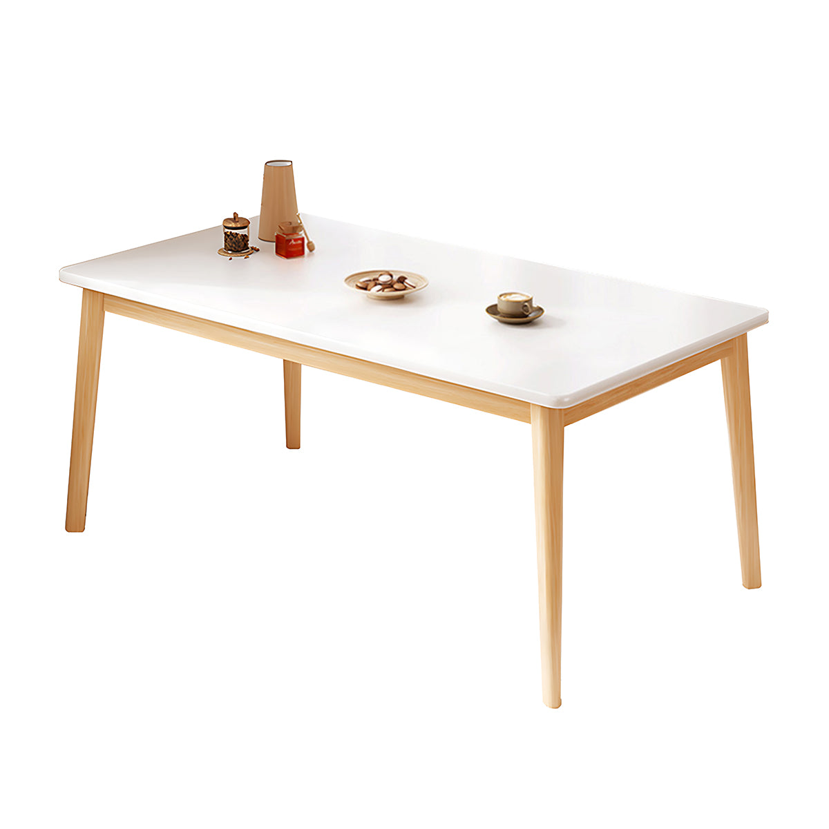 Nordic Minimalist Rectangular Solid Wood Dining Table（West Coast）