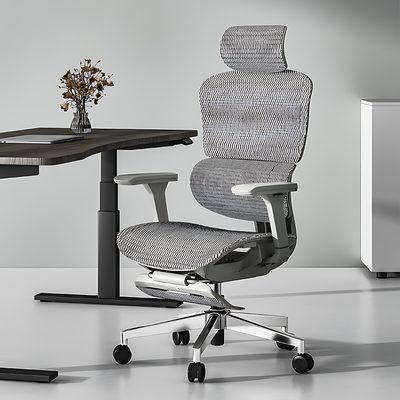 Stylish Multi-Functional Office Chair with Backrest and Footrest