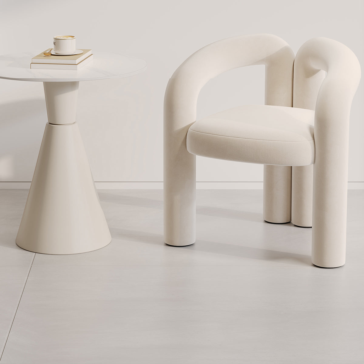 Velvet Accent Chair with Backrest and Armrests（Sale Event）