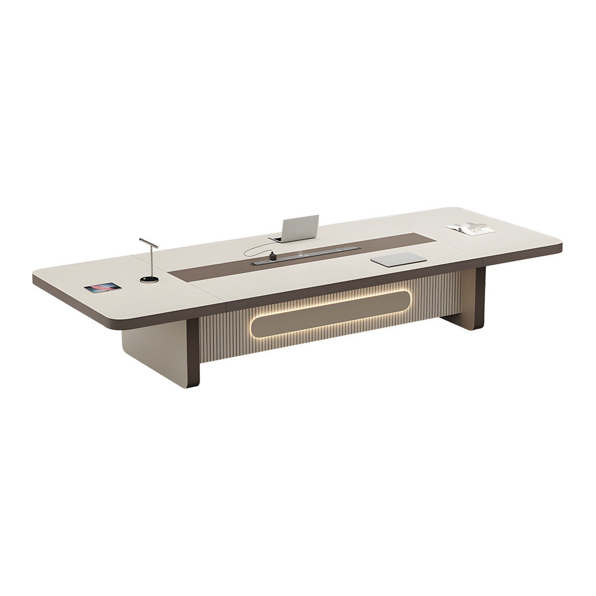 Spacious Conference Table for Meetings with Reinforced Desktop & Storage