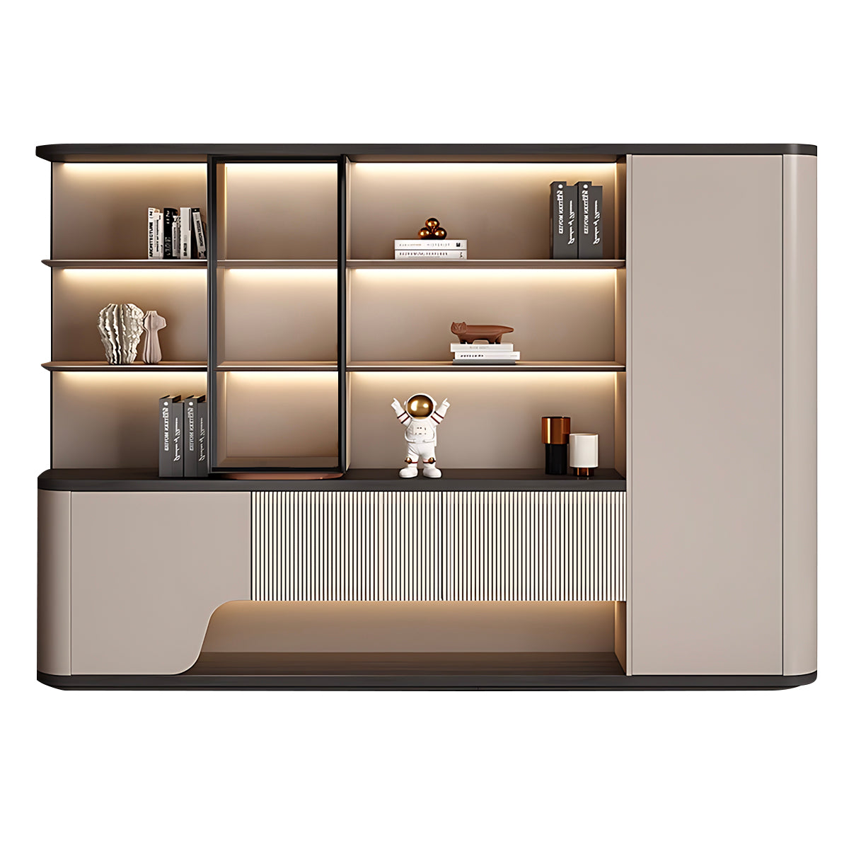 Sophisticated Multi-Functional Executive Desk with Adjustable Height for Home Office or Workspace