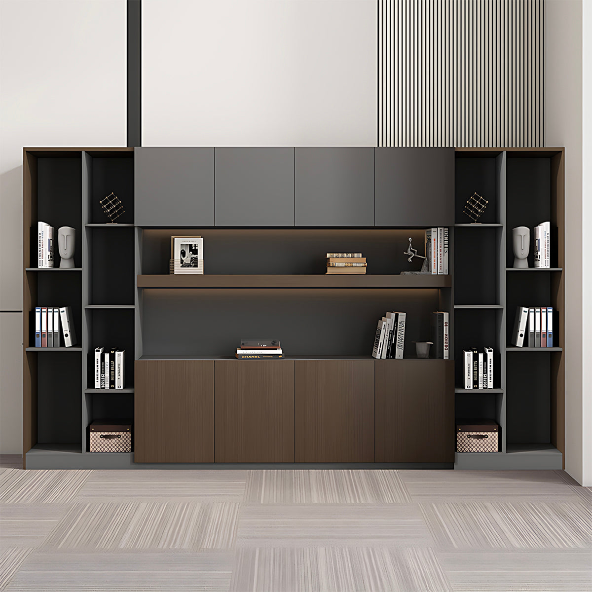 Premium Modern Storage Cabinet with Doors and Shelves for Office and Home