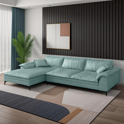 Mordern L-Shape Sectional Sofas with Round Armrests