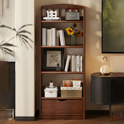 Vintage Solid Wood Storage Shelf with Drawers, Eco-Friendly, Multi-Layer