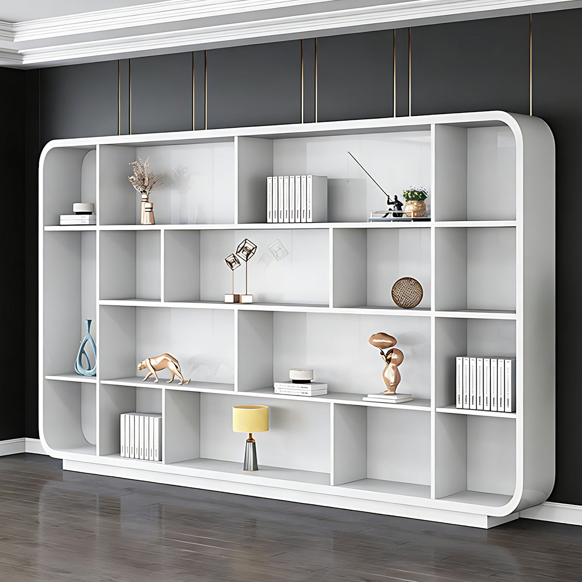 Office Storage Cabinet with Multiple Compartments and Sturdy Base