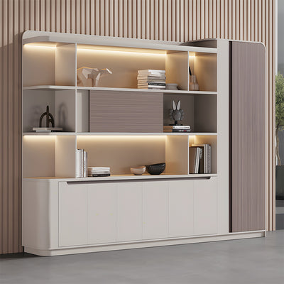 Durable Eco-Friendly Storage Cabinet with Open Shelves for Office