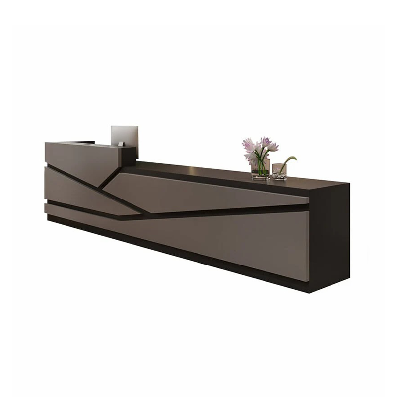 Simple Company Reception Desk Rectangular Laminate Reception Desk