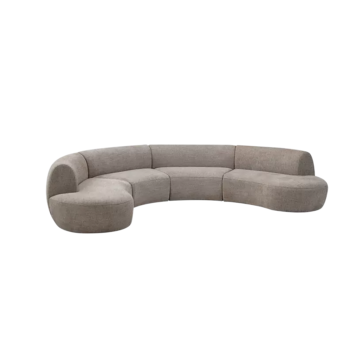 Wabi-Sabi Style Sectional Sofa with U-Shaped Design